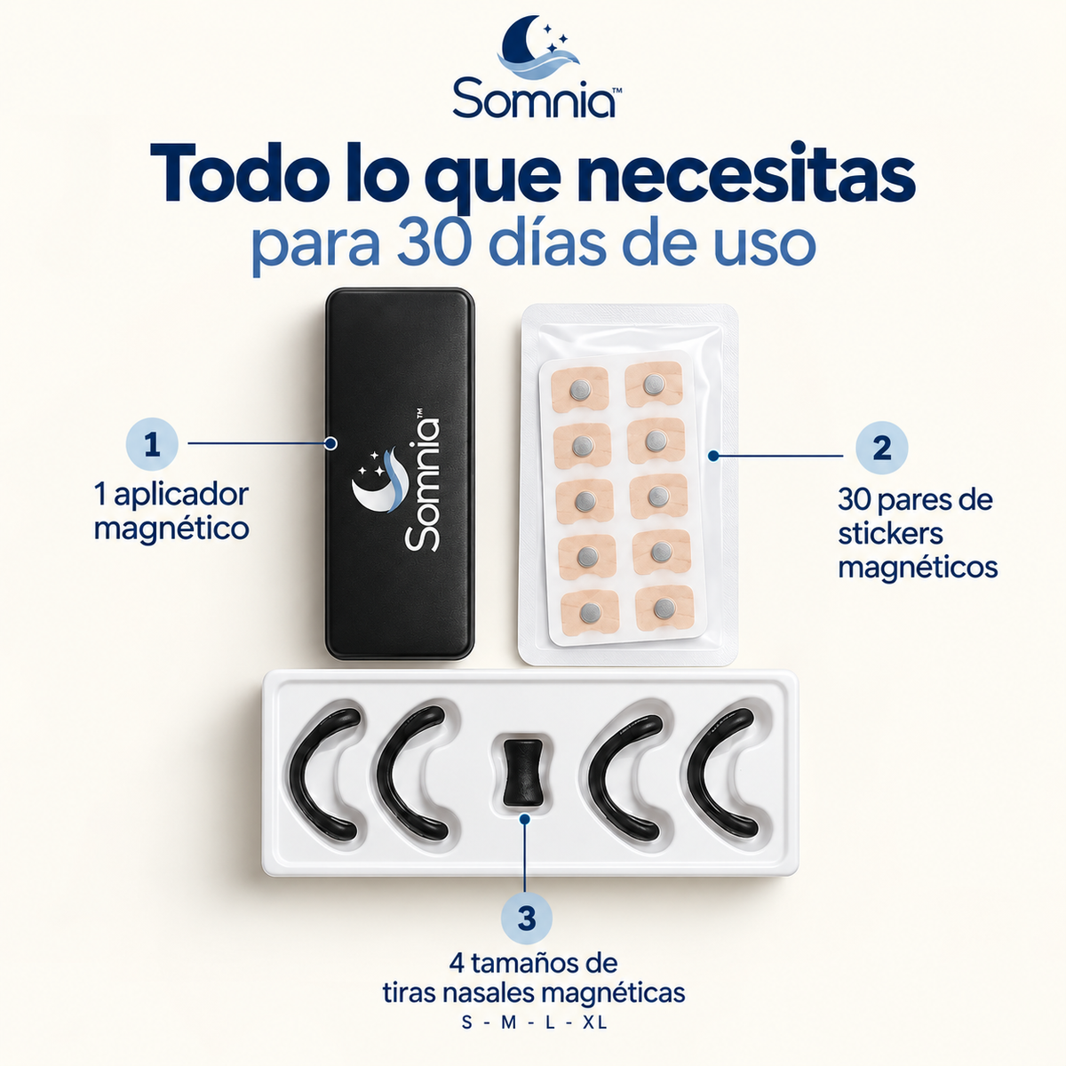 Somnia Air™ | Dilatador Nasal Magnético (30 u)