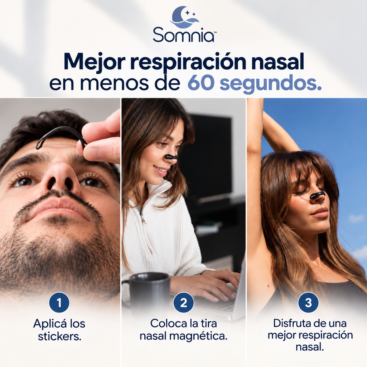 Somnia Air™ | Dilatador Nasal Magnético (30 u)